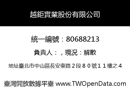 越鉅實業股份有限公司