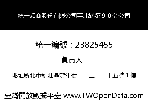 統一超商股份有限公司臺北縣第９０分公司