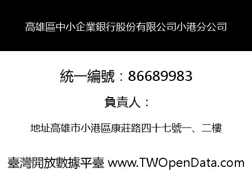 高雄區中小企業銀行股份有限公司小港分公司