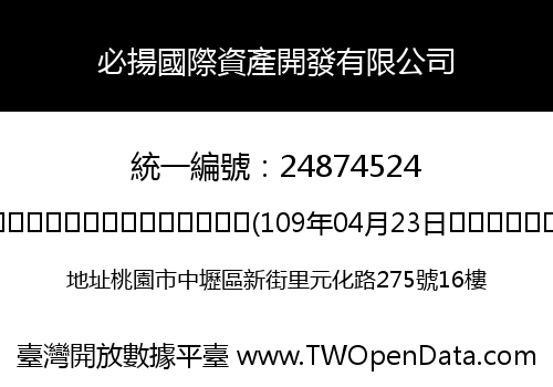 必揚國際資產開發有限公司