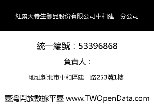 紅景天養生御品股份有限公司中和建一分公司