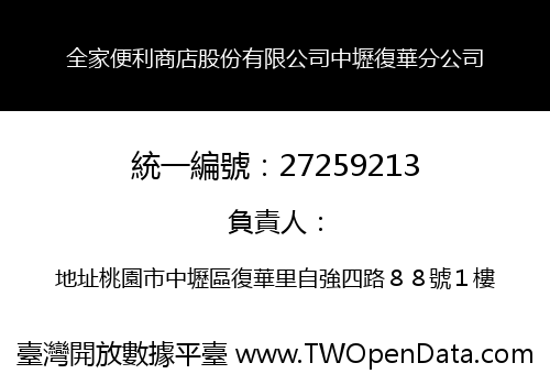 全家便利商店股份有限公司中壢復華分公司