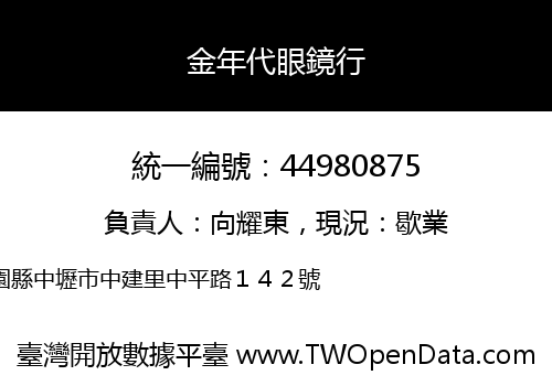 金年代眼鏡行