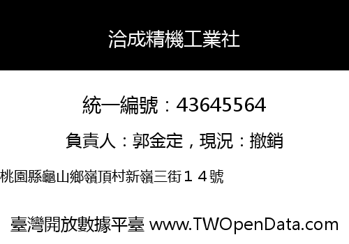 洽成精機工業社