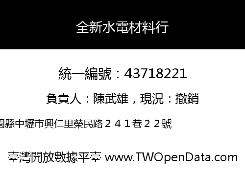 全新水電材料行