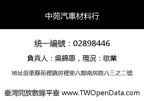 中苑汽車材料行