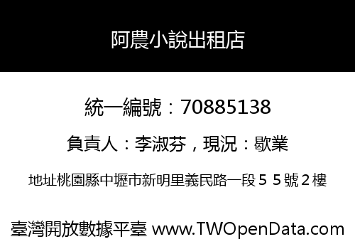 阿農小說出租店