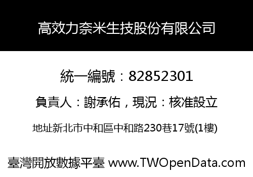 高效力奈米生技股份有限公司