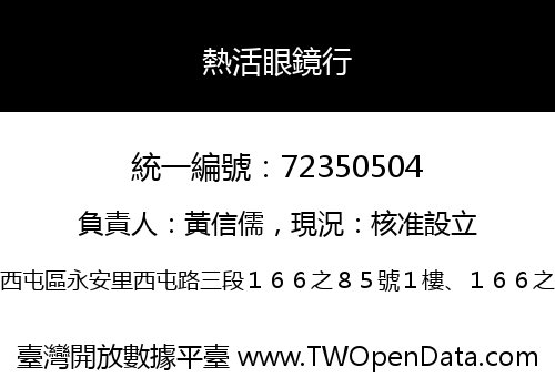 熱活眼鏡行