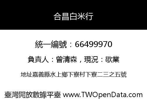 合昌白米行