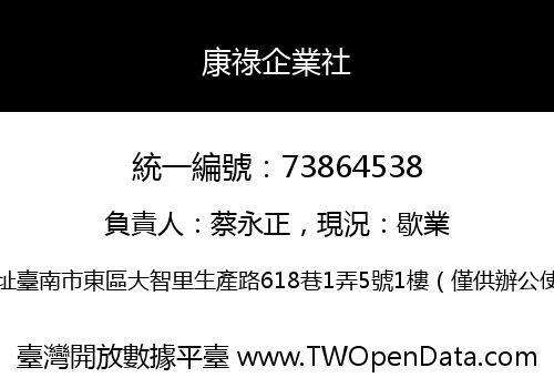 康祿企業社