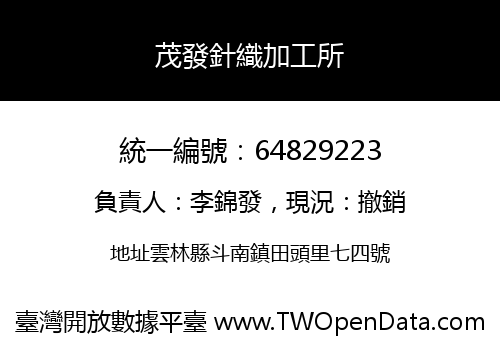 茂發針織加工所