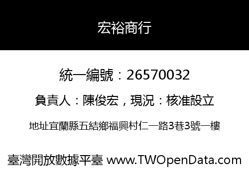宏裕商行