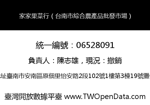 家家果菜行（台南市綜合農產品批發市場）