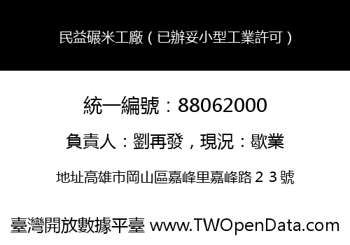 民益碾米工廠（已辦妥小型工業許可）