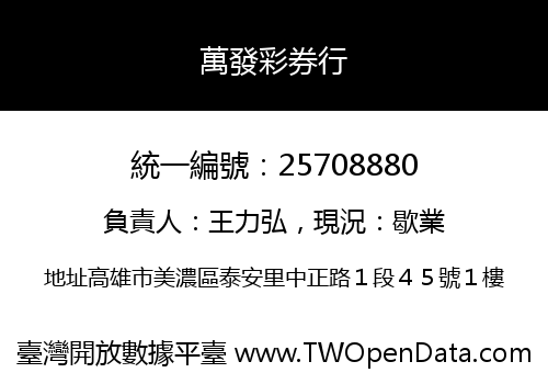 萬發彩券行