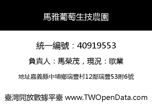 馬雅葡萄生技農園