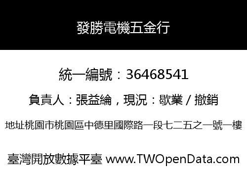 發勝電機五金行