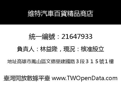 維特汽車百貨精品商店