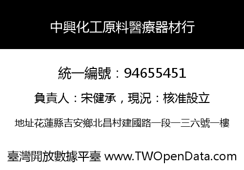 中興化工原料醫療器材行