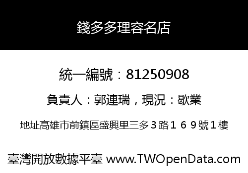 錢多多理容名店