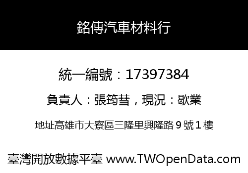 銘傳汽車材料行
