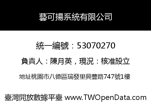 藝可揚系統有限公司