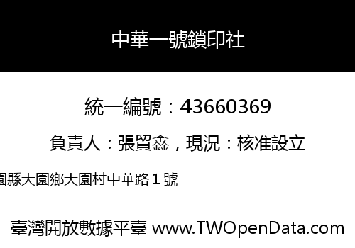 中華一號鎖印社