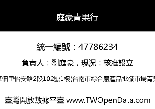 庭豪青果行