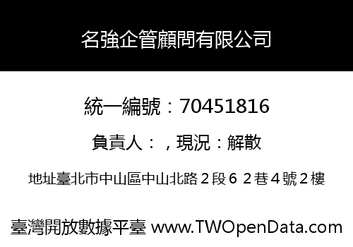 名強企管顧問有限公司