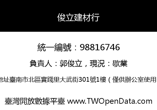 俊立建材行