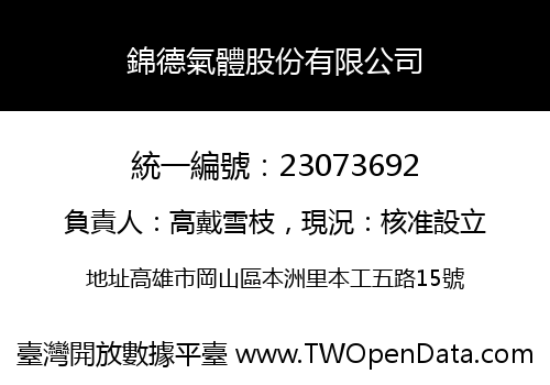 錦德氣體股份有限公司