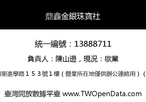 鼎鑫金銀珠寶社