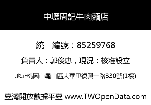 中壢周記牛肉麵店