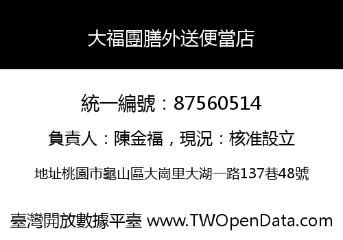大福團膳外送便當店