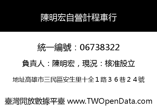 陳明宏自營計程車行