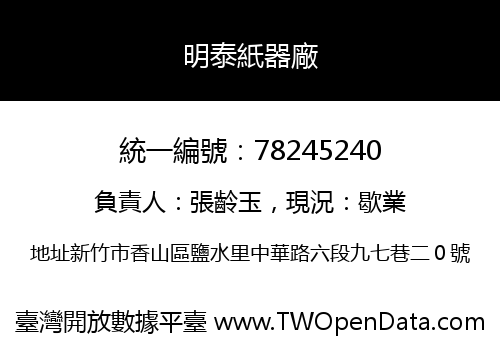 明泰紙器廠