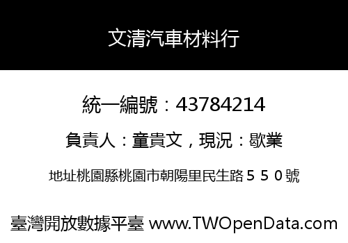 文清汽車材料行