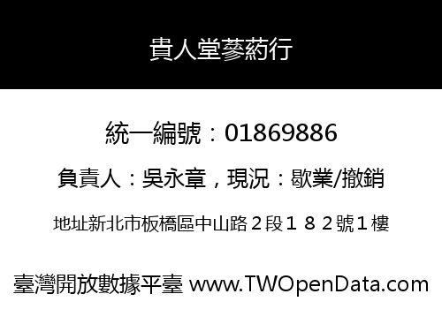 貴人堂蔘葯行