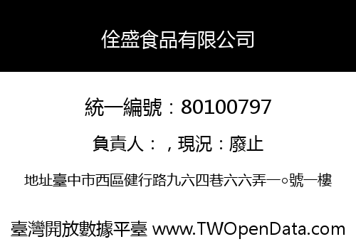 佺盛食品有限公司