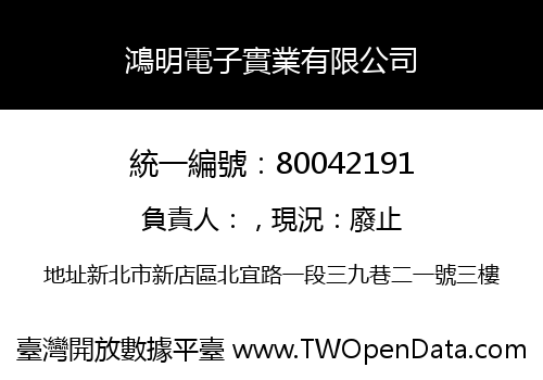 鴻明電子實業有限公司