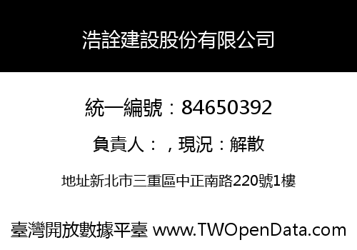 浩詮建設股份有限公司