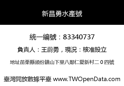 新昌勇水產號