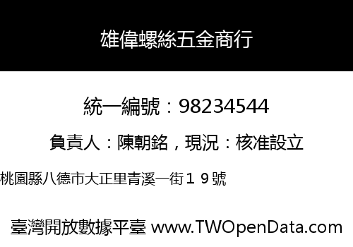 雄偉螺絲五金商行