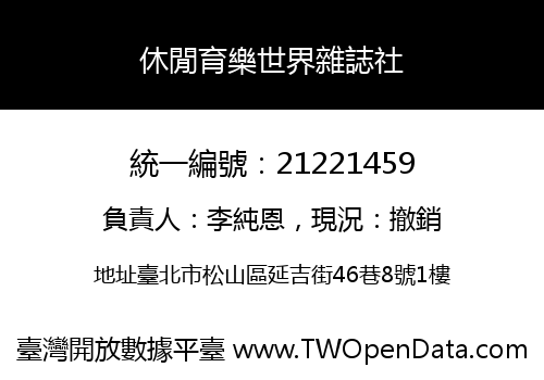 休閒育樂世界雜誌社