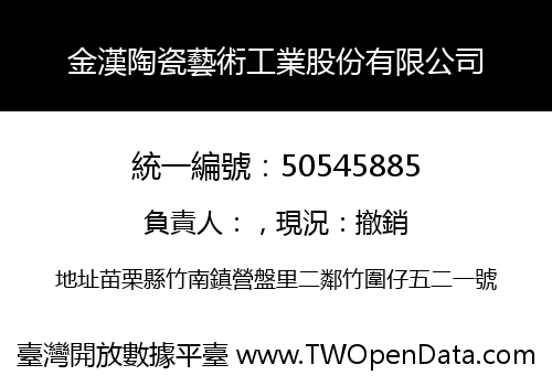 金漢陶瓷藝術工業股份有限公司