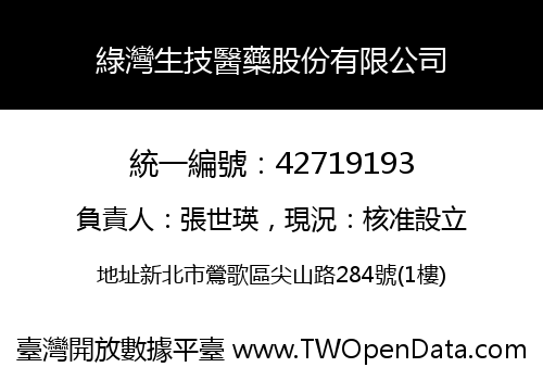 綠灣生技醫藥股份有限公司