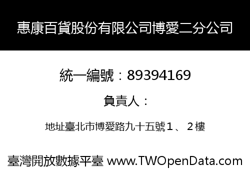 惠康百貨股份有限公司博愛二分公司