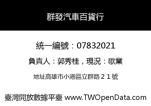 群發汽車百貨行