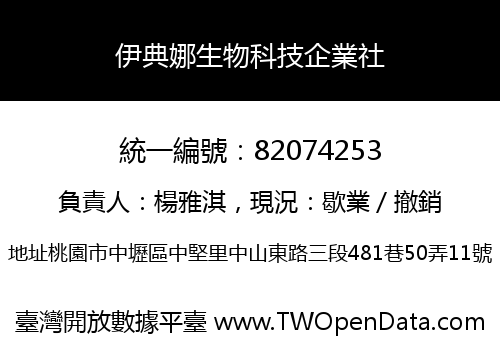 伊典娜生物科技企業社